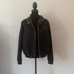 Women’s Louis Vuitton quilted jacket monogram hood